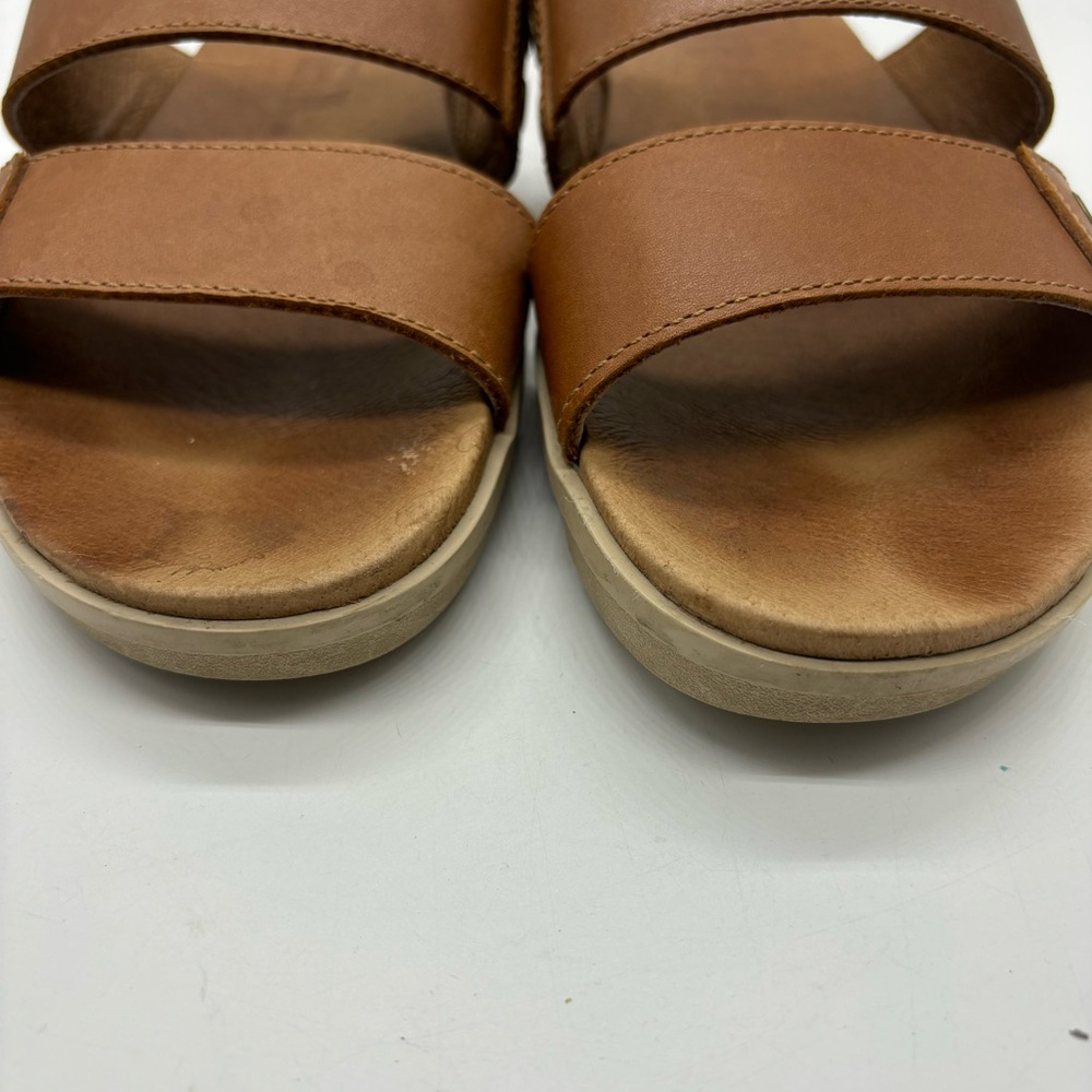 Sorel Women's Torpeda Slide Flat Sandal Size 10 Brown/White Leather NL2937-224 - Picture 2 of 8